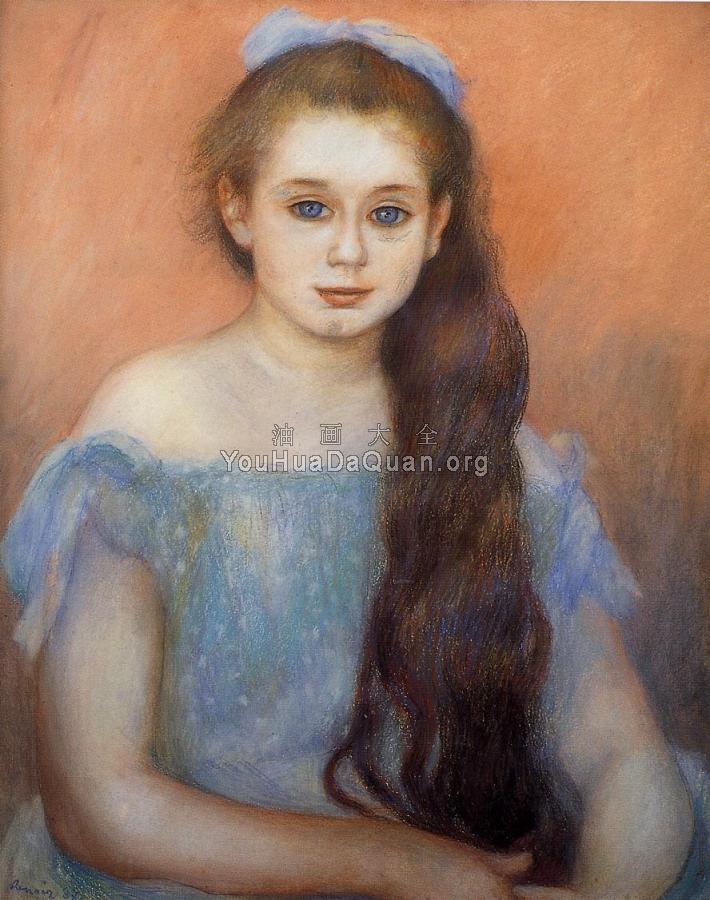 Portrait of a Young Girl - 皮埃尔·奥古斯特·雷诺阿